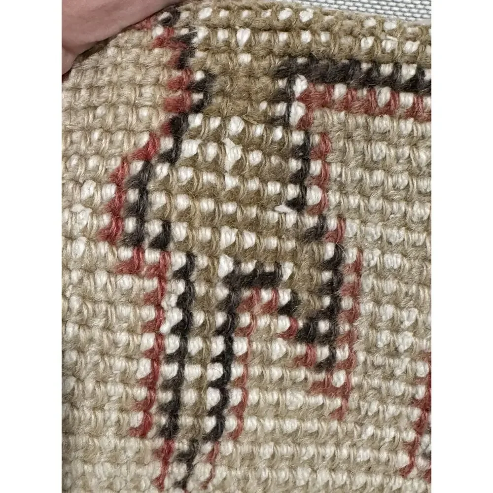 Kilim Pillow 20x20 Southwestern Woven Cushion Throw Indian Wool Jute Handmade